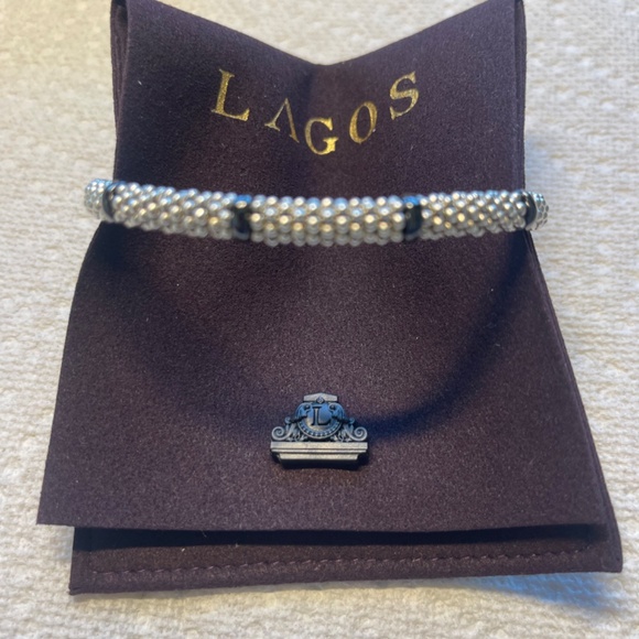 Lagos Black Ceramic Station Caviar Bracelet - Picture 6 of 10